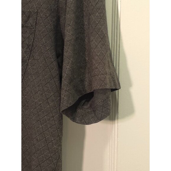 Van Heusen Men's Diamond Pattern Polo Shirt Size M Dk Green/Gray - Picture 4 of 5